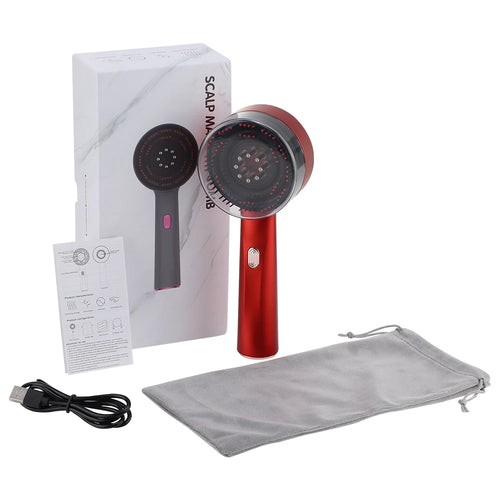 Electric Vibration Massage Comb Red Light Hair Growth Massage Scalp Brush anti Hair Loss Liquid Oil Applicator Hair Care