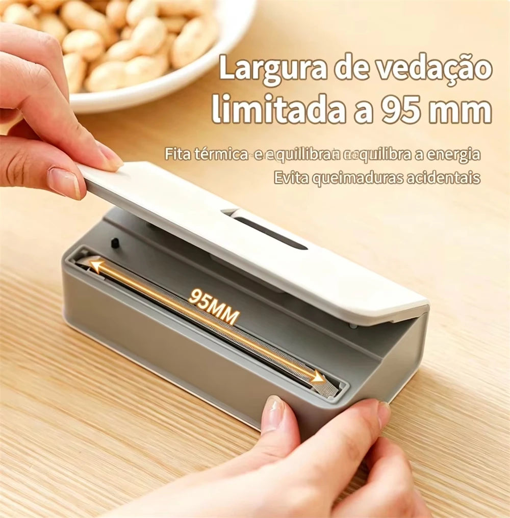 Mini Heat Sealer Plastic Bag Heat Sealing Machine Rechargable Plastic Storage Package Sealer Handheld Clip Bag Food Heat Sealer