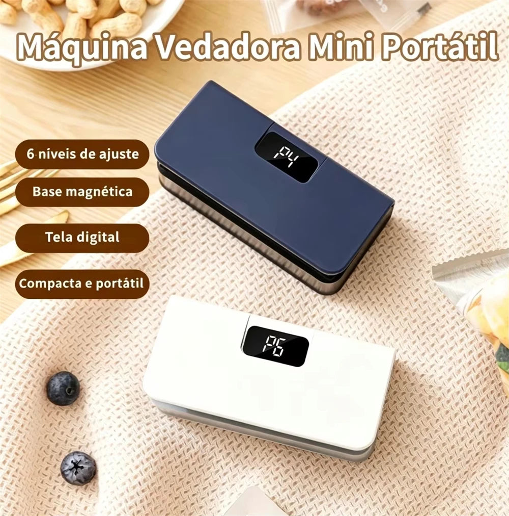 Mini Heat Sealer Plastic Bag Heat Sealing Machine Rechargable Plastic Storage Package Sealer Handheld Clip Bag Food Heat Sealer