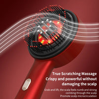 Electric Vibration Massage Comb Red Light Hair Growth Massage Scalp Brush anti Hair Loss Liquid Oil Applicator Hair Care