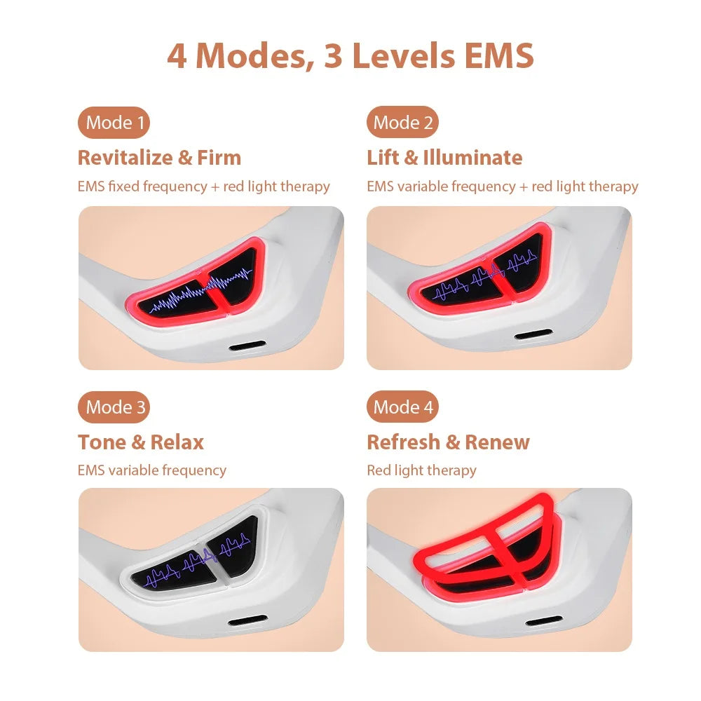 4 Modes, 3 EMS Intensity Levels